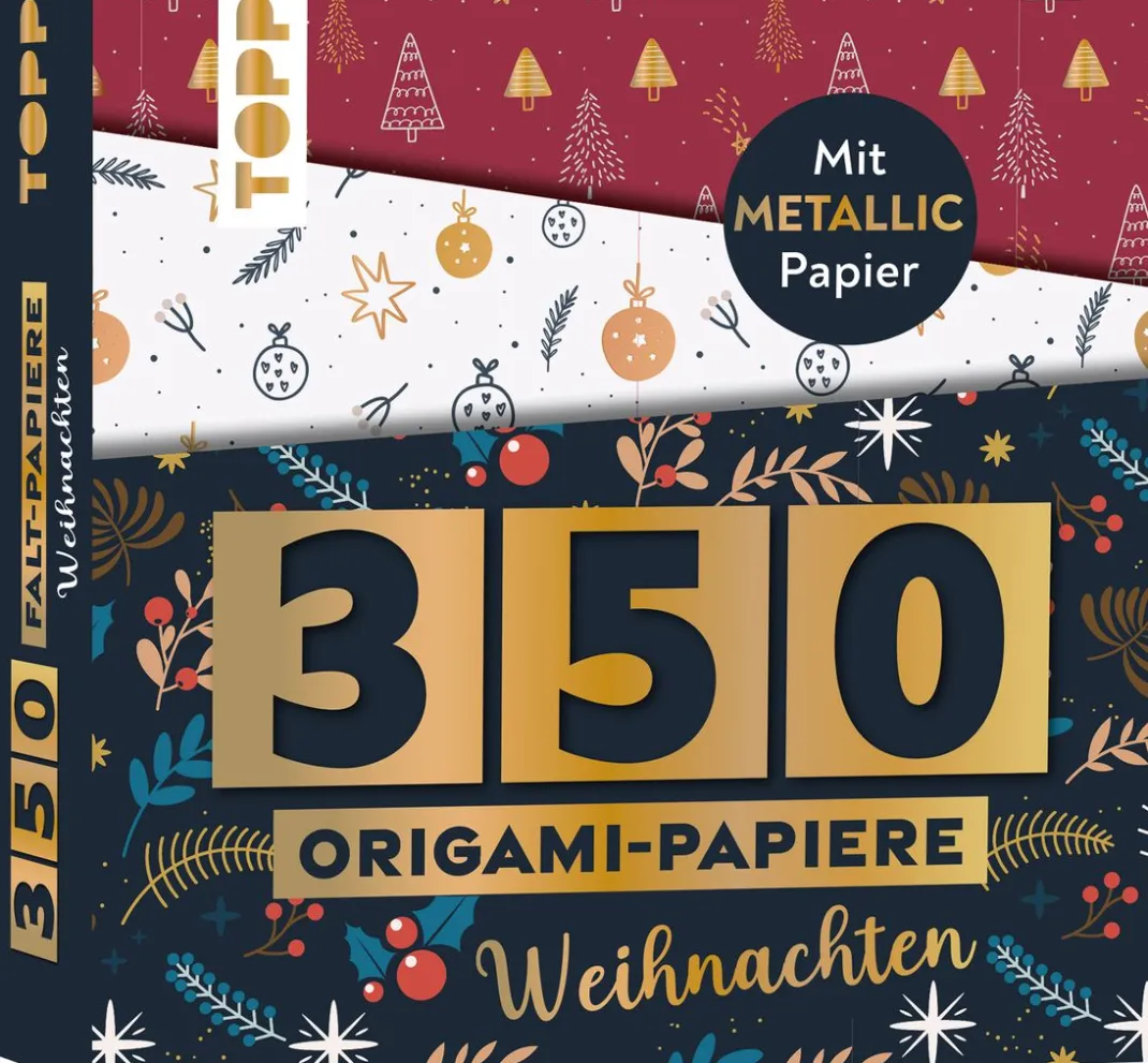 Topp Origami & Papier Falten|Papier-Bastelsets>350 Origami-Papiere "Weihnachten"