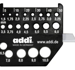 addi Strickzubehör|Stricken>Dimension Nadelmaß mit Messer