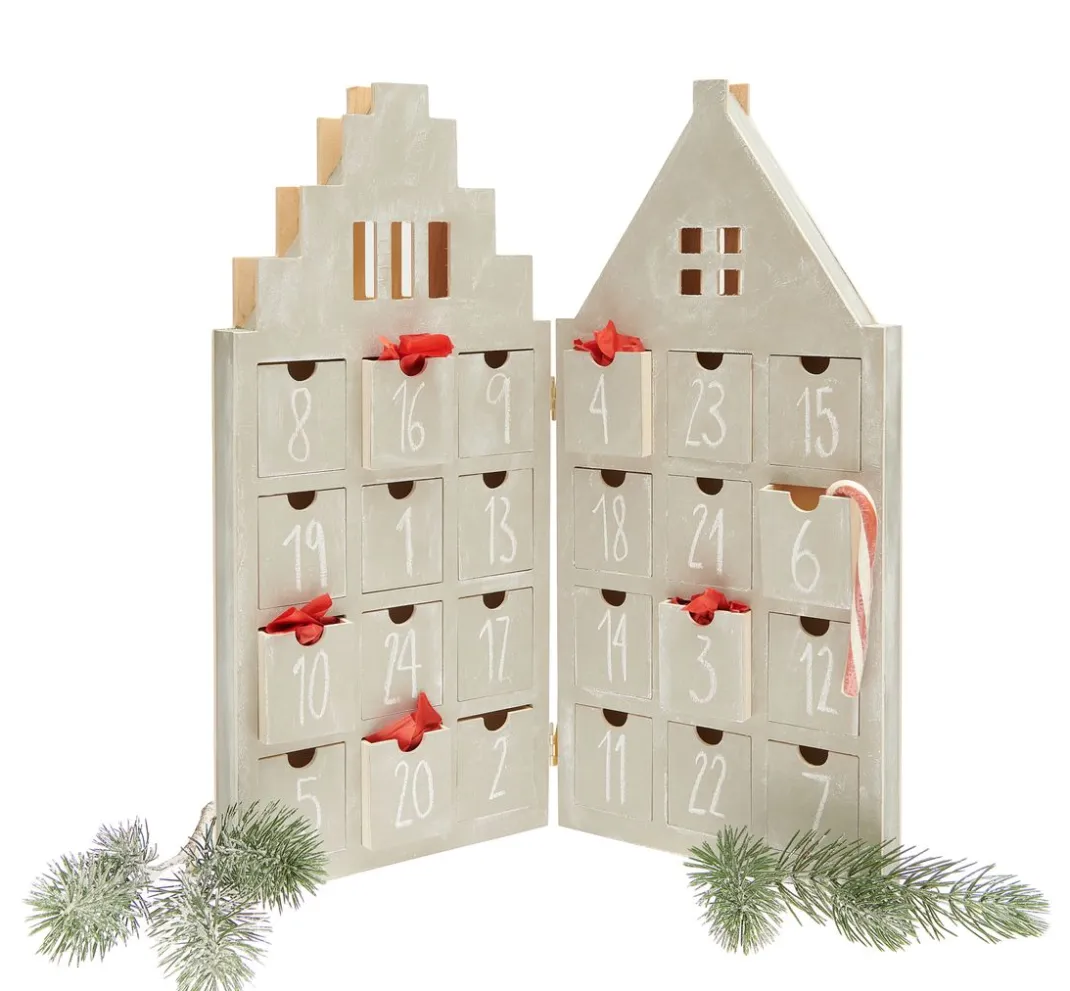 Rico Design Adventskalender|Holz, Mdf & Pappmaché>Adventskalender "Haus", aufklappbar