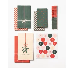 folia Tüten & Anhänger|Tüten & Anhänger>Adventskalender-Set "Bowtiful Christmas"