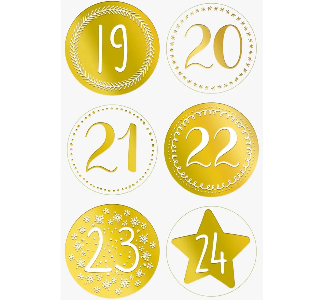 Heyda Adventskalender>Adventskalender-Set "Goldene Punkte"