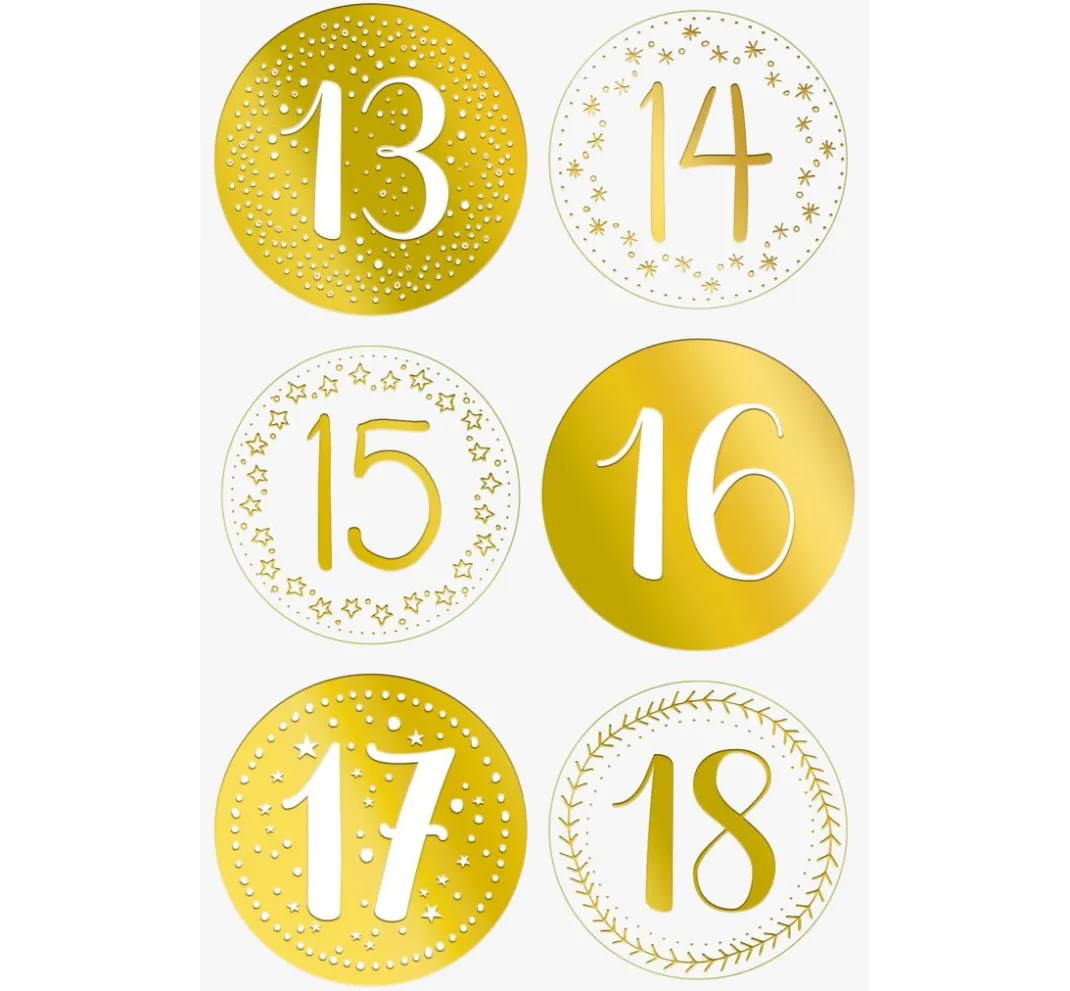 Heyda Adventskalender>Adventskalender-Set "Goldene Punkte"