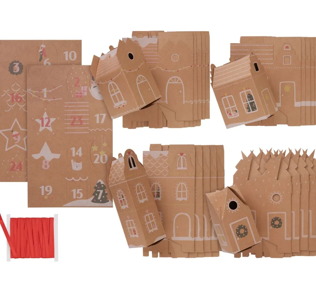 folia Adventskalender>Adventskalender-Set "Lebkuchenhaus"