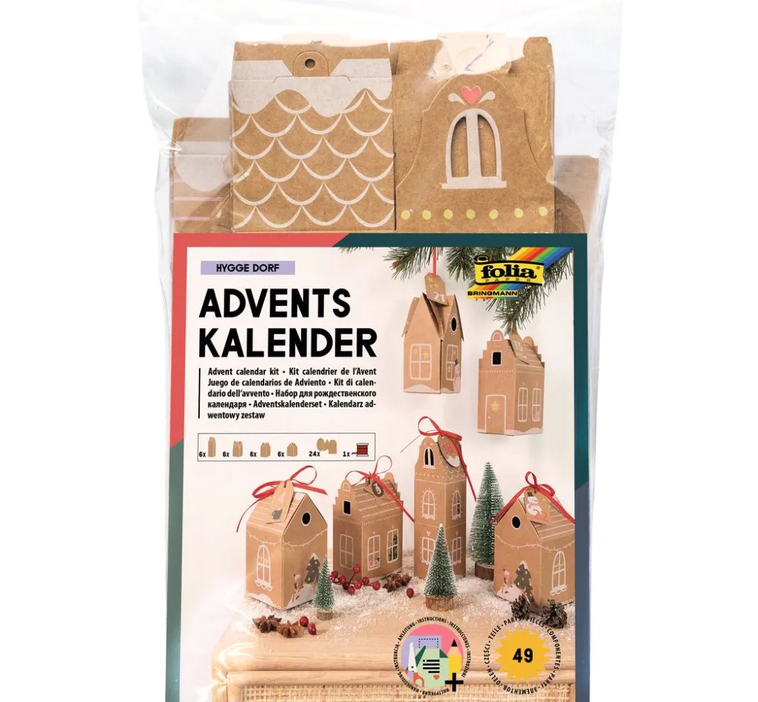 folia Adventskalender>Adventskalender-Set "Lebkuchenhaus"