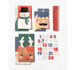 folia Tüten & Anhänger|Tüten & Anhänger>Adventskalender-Set "Santa & Friends"