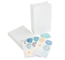 folia Tüten & Anhänger|Papier-Bastelsets>Adventskalender-Set "Weiß"