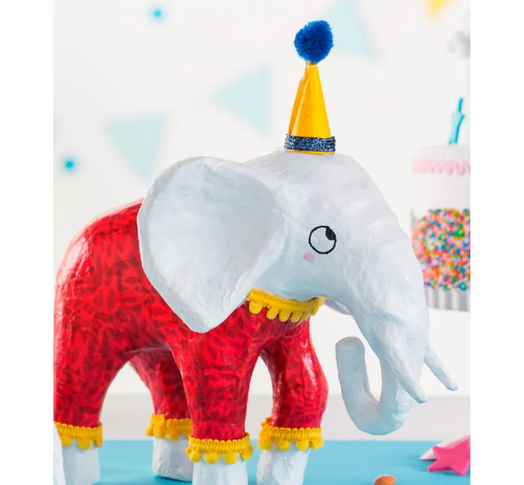 Kinder décopatch Holz|Décopatch>Afrikanischer Elefant, Pappmaché