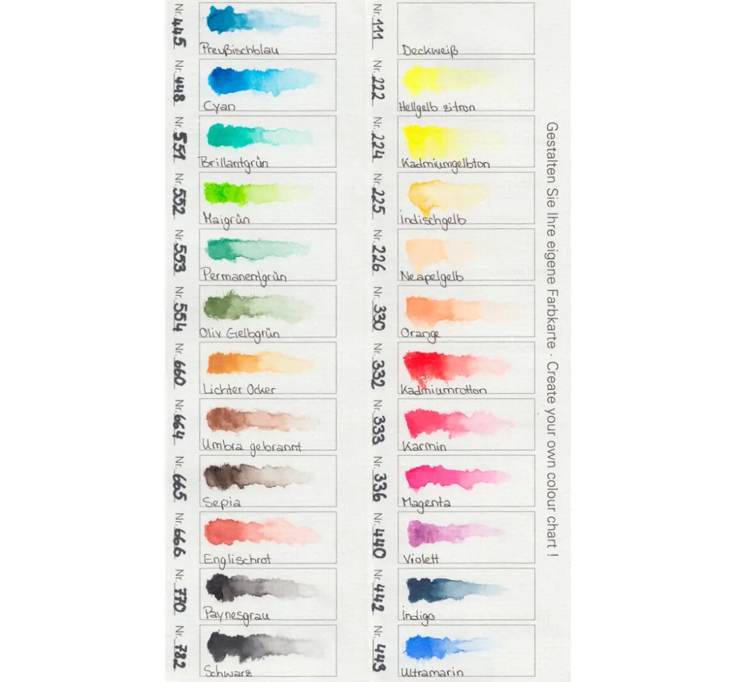 Schmincke Aquarell|Künstlerfarbe>AKADEMIE Aquarellkasten mit 24 halben Näpfchen