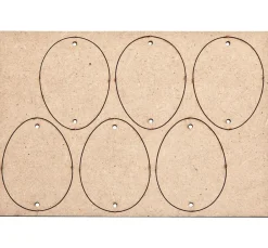 Pronty Crafts Holz, Mdf & Pappmaché|Serviettentechnik>Anhänger "Eier", 6 Stück