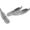 UIT Anhänger & Charms>Anhänger mit Doppelöse "Federn", 3 Stück