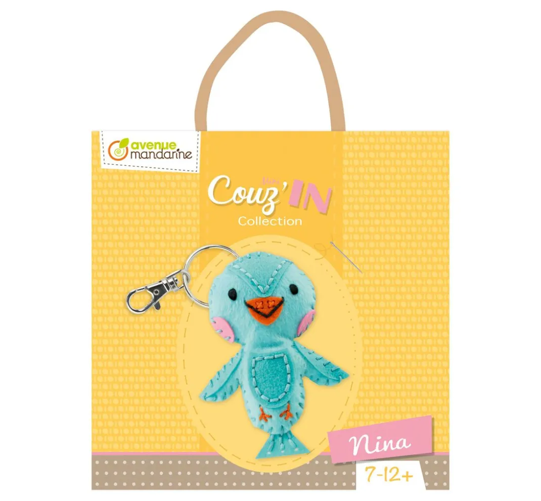 Kinder My Mandarine Näh-Sets|Nähsets>Avenue Mandarine Nähset Mini Couz'In "Vogel Nina"