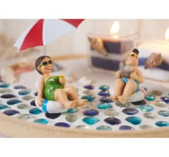 HobbyFun Dekofiguren & -Objekte>Bade-Urlauberin im Schwimmreif