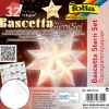 folia Papier-Bastelsets>Bascetta-Stern Set "Transparentpapier", Weiß