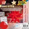 folia Papier-Bastelsets|Falt- & Origamipapier>Bascetta-Stern Set "Transparentpapier", Rot