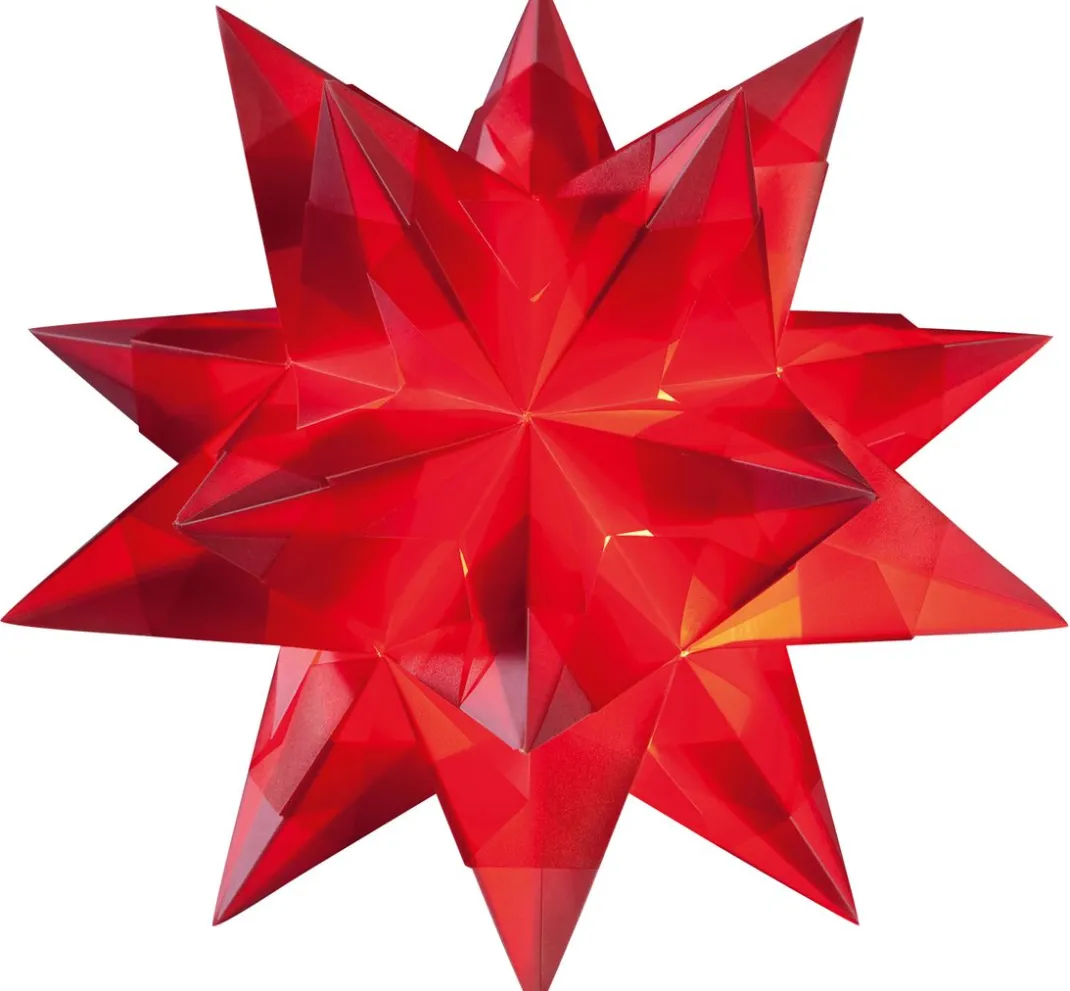 folia Papier-Bastelsets|Falt- & Origamipapier>Bascetta-Stern Set "Transparentpapier", Rot