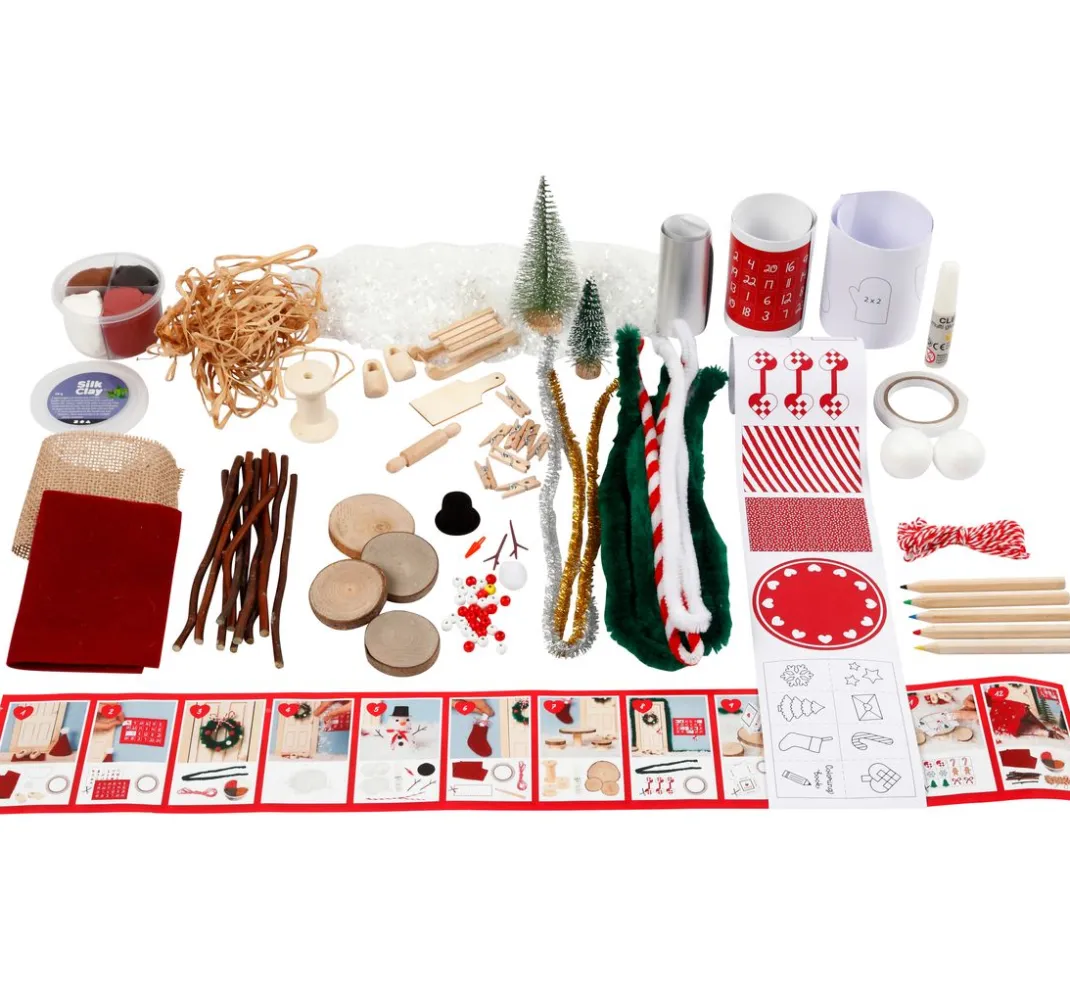 Kinder creativ company Deko-Bastelsets|Weitere Geschenkideen Für Kinder>Bastelbox Wichteltür "Weihnachtsszenen"