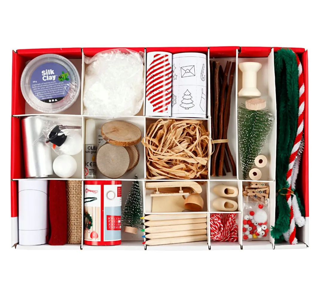 Kinder creativ company Deko-Bastelsets|Weitere Geschenkideen Für Kinder>Bastelbox Wichteltür "Weihnachtsszenen"
