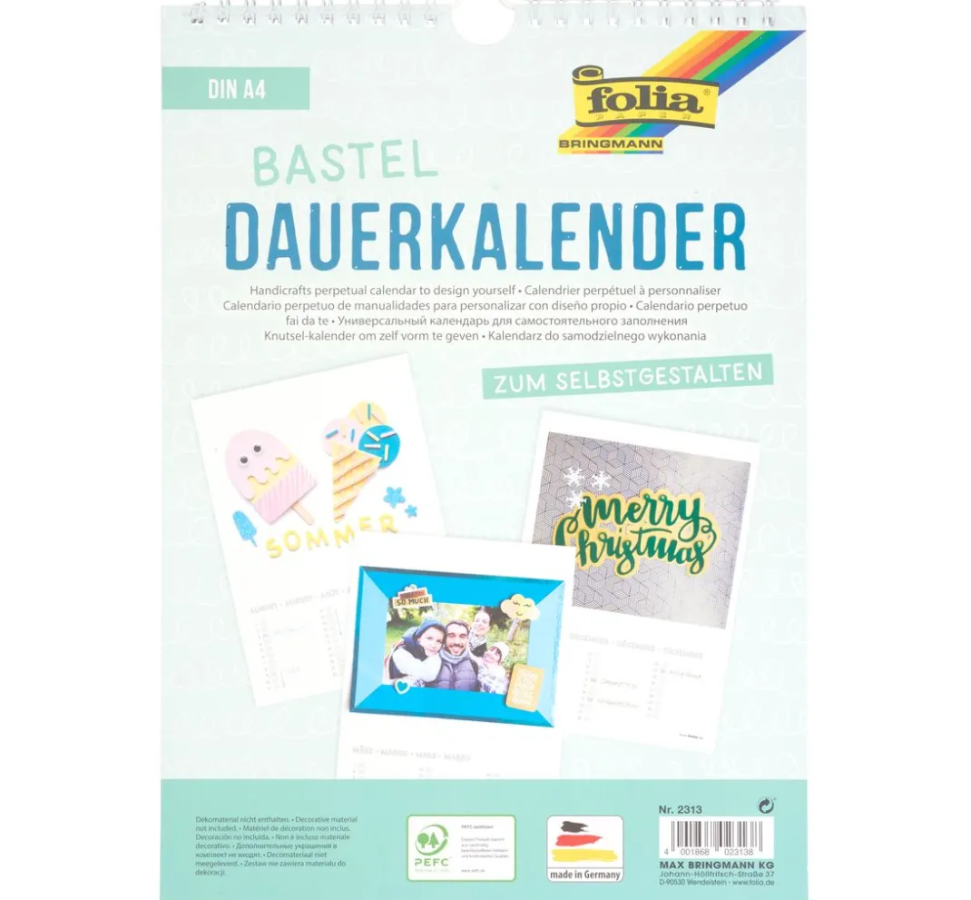 folia Kalender & Bullet Journal|Kalender>Bastel-Dauerkalender, DIN A4