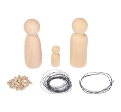 Kinder Rayher Deko-Bastelsets|Bastelsets>Bastelpackung "Hasenfamilie"