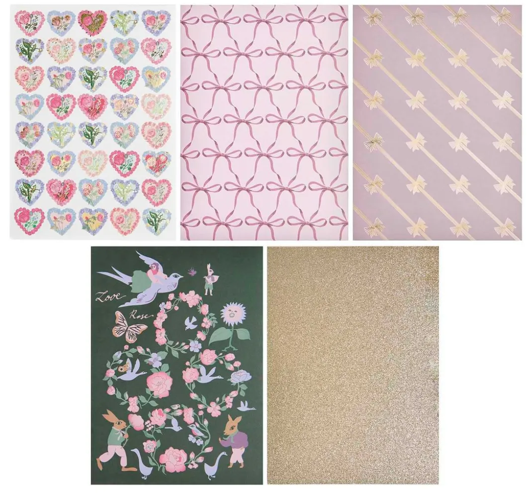 Rico Design Farb- & Motivblöcke>Bastelpapier-Block "La Vie En Rose"