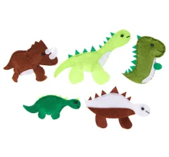 Kinder Rico Design Kuschel- & Wärmetiere|Handarbeit-Sets>Bastelset Fingerpuppen "Dinos"