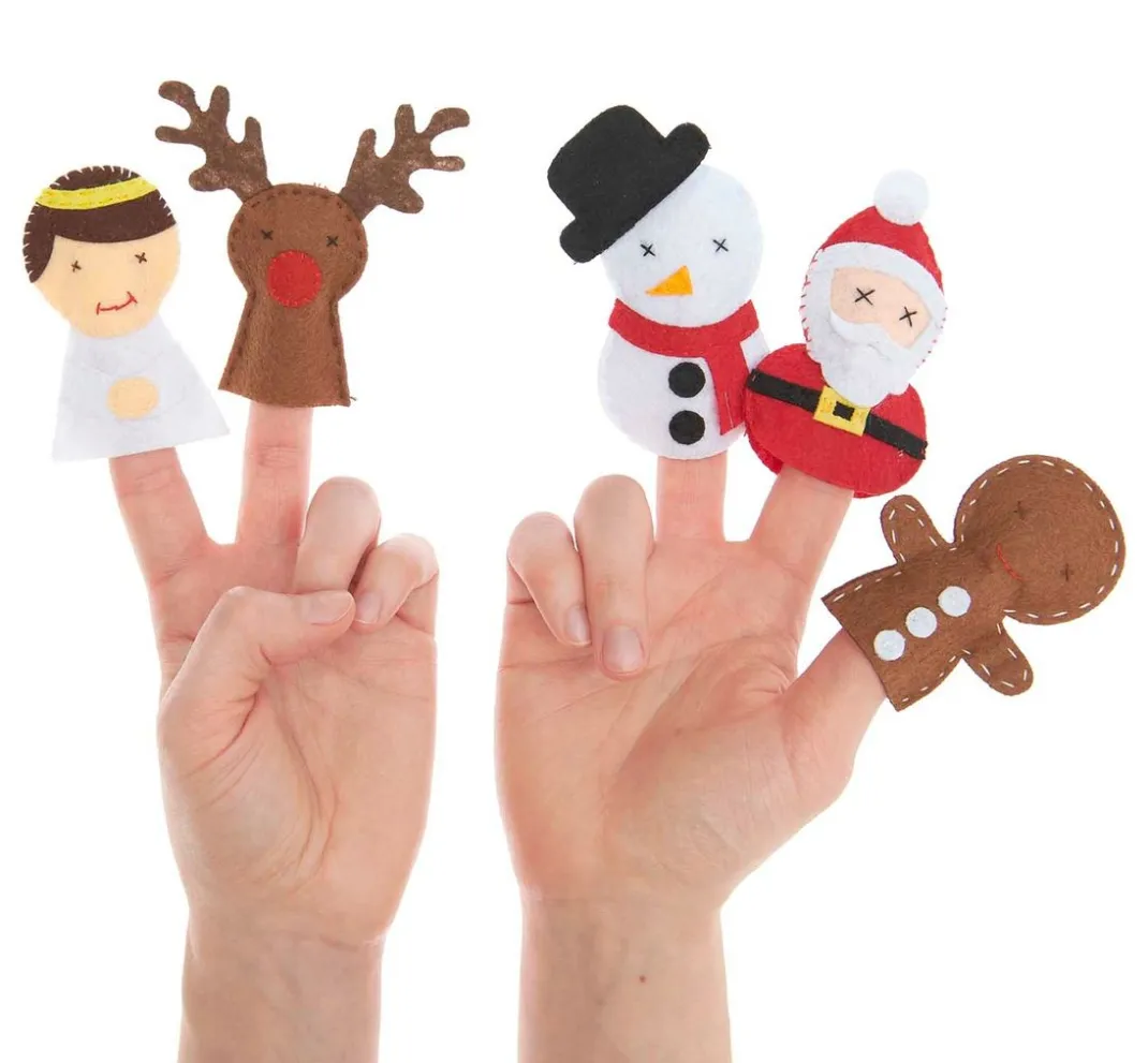 Kinder Rico Design Kuschel- & Wärmetiere|Handarbeit-Sets>Bastelset Fingerpuppen "Weihnachten"