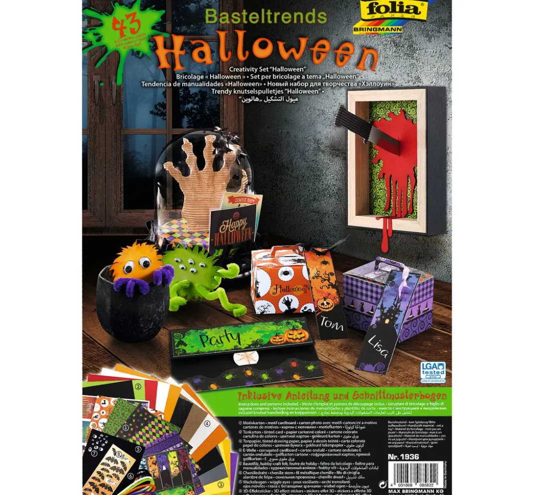 Kinder folia Deko-Bastelsets|Papier-Bastelsets>Bastel-Set "Halloween"
