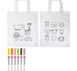 Kinder KNORR prandell Malsets|Textil-Design>Bastelset Kindertaschen "Animals & Zoo"