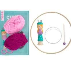 Kinder Topp Handarbeit-Sets|Strickset>Bastelset "Meine erste Strickliesel"