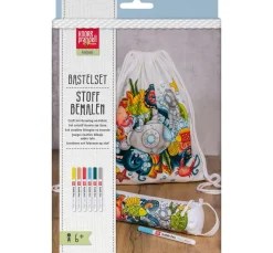 Kinder KNORR prandell Malsets|Textil-Design>Bastelset Sportbeutel und Schlampermäppchen "Seaworld"