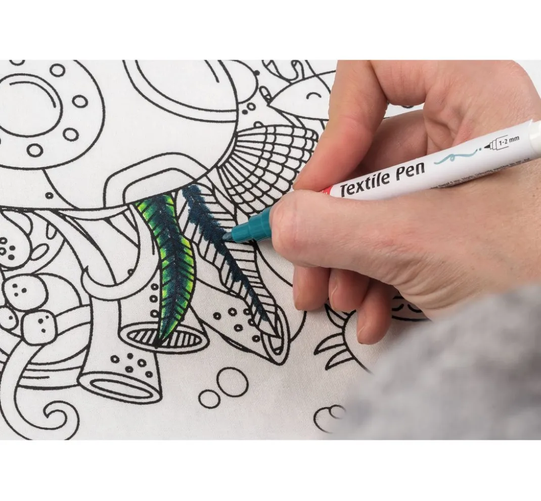 Kinder KNORR prandell Malsets|Textil-Design>Bastelset Sportbeutel und Schlampermäppchen "Seaworld"