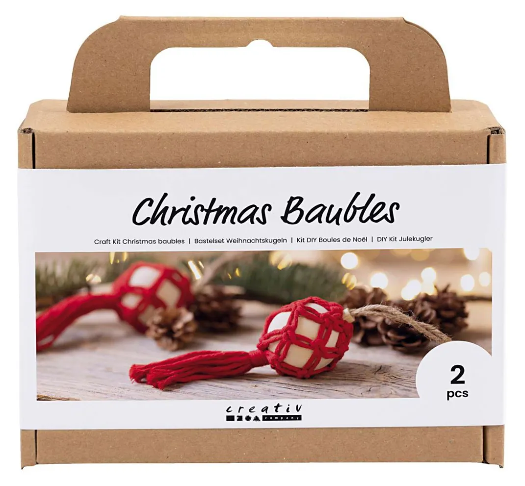 creativ company Makramee Diy Set>Bastelset Weihnachtskugeln "Makramee"