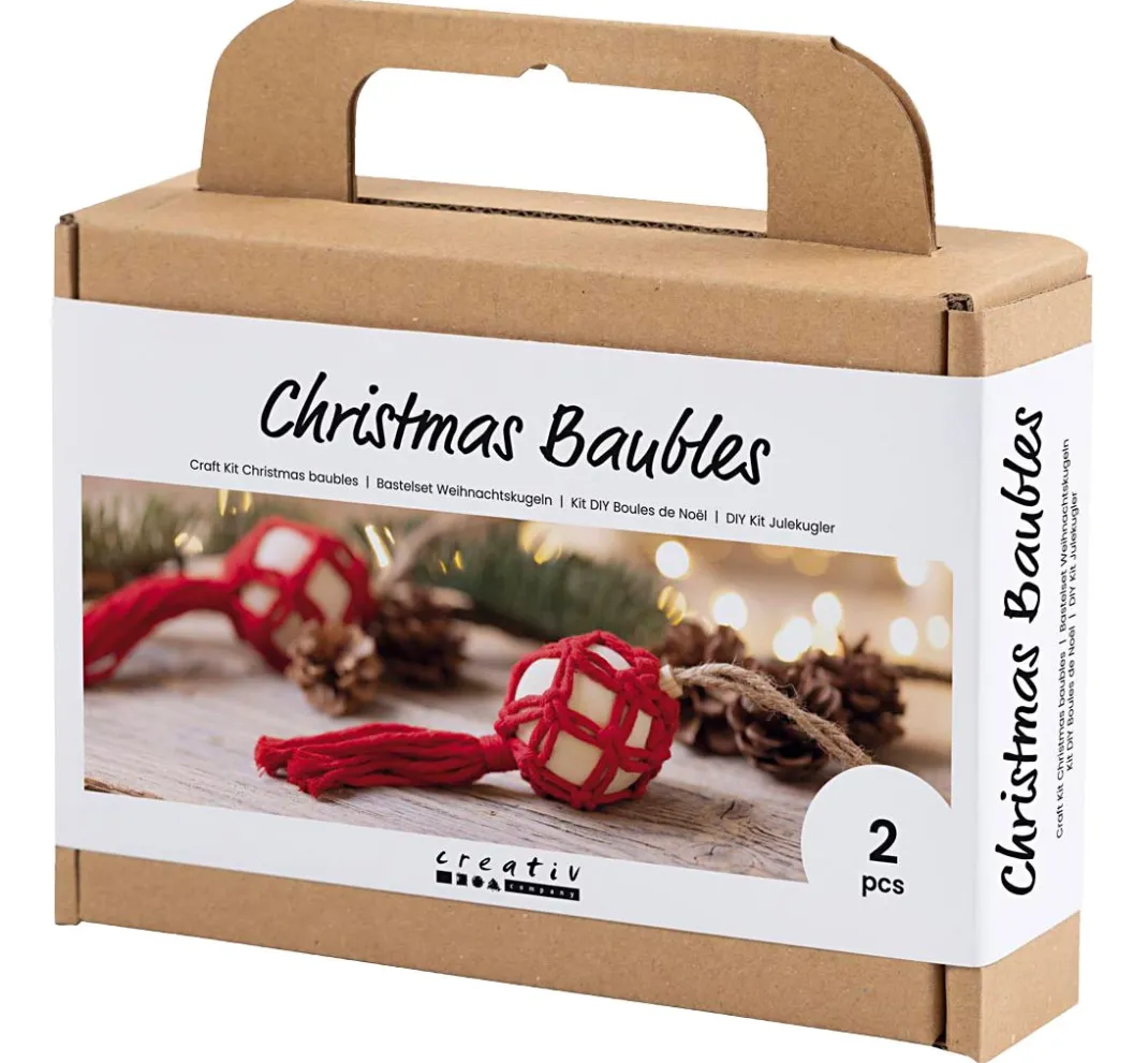 creativ company Makramee Diy Set>Bastelset Weihnachtskugeln "Makramee"