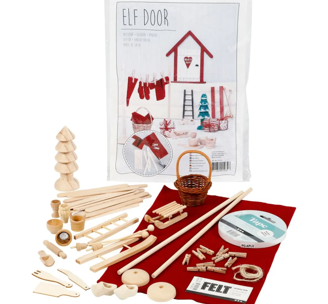 Kinder creativ company Weitere Geschenkideen Für Kinder|Miniaturen>Bastelset Wichteltür "Elf Door"