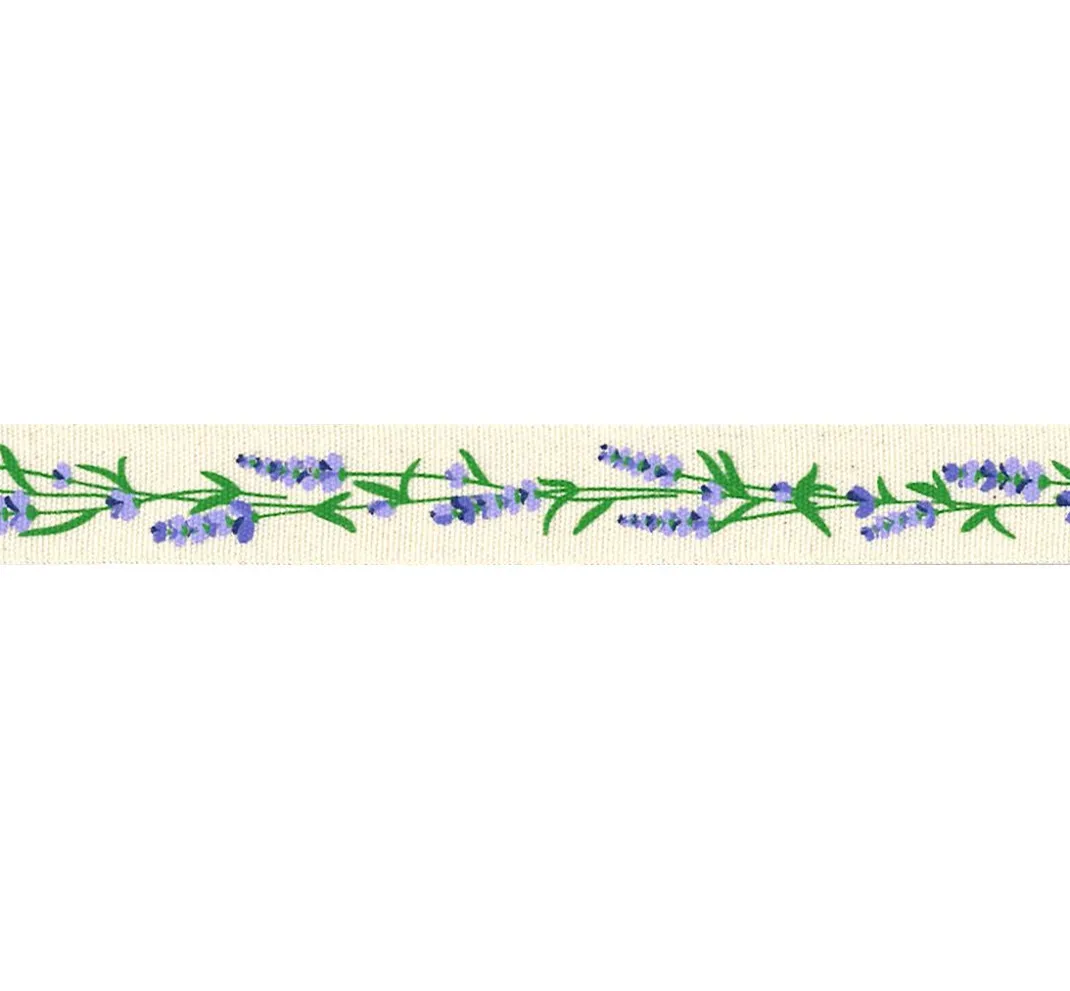 HobbyFun Schleifenband|Deko-, Motiv- & Schmuckband>Baumwollband "Lavendel"