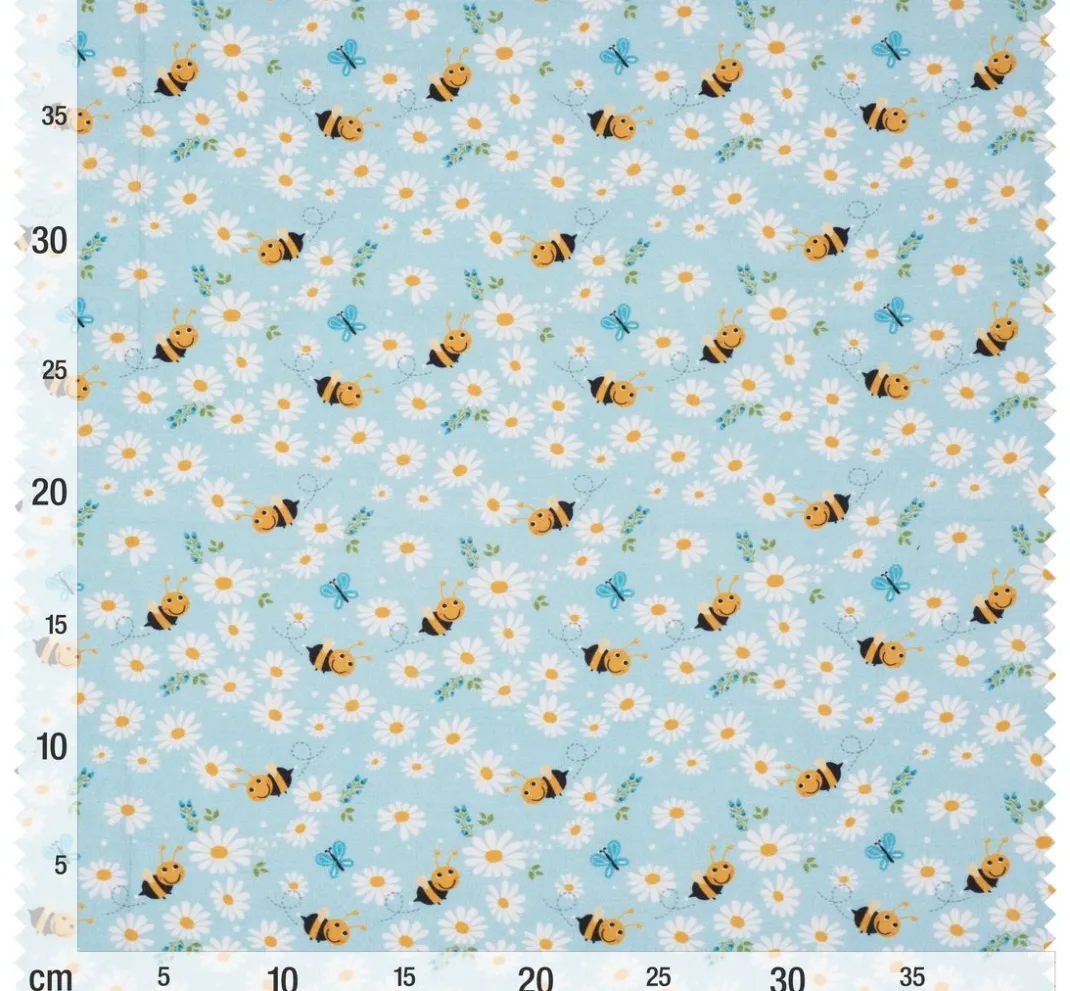 VBS Marktplatz Stoff Meterware|Baumwollstoff>Baumwoll-Stoff "Bienchen"