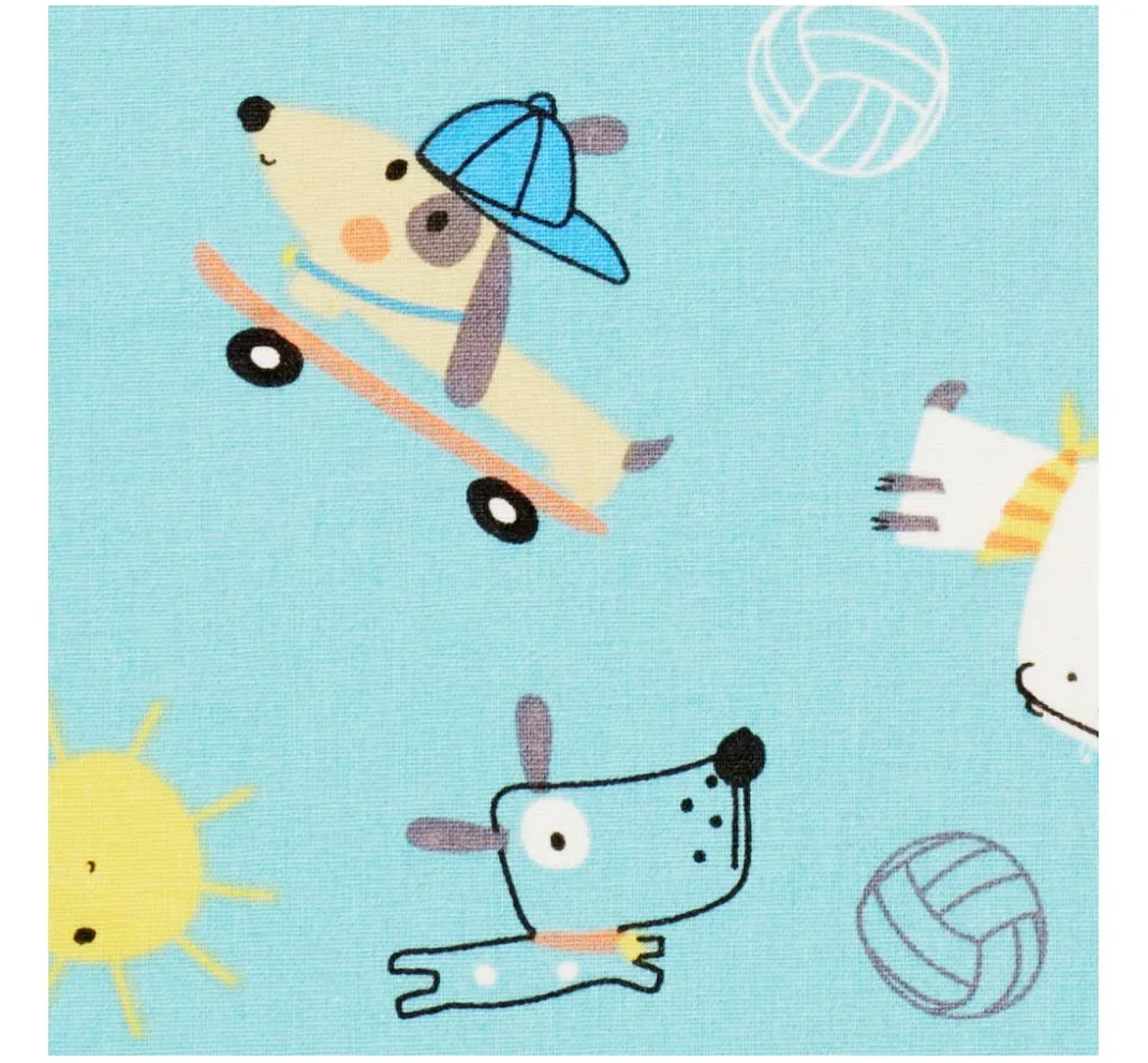 Kinder VBS Marktplatz Kinderstoffe|Baumwollstoff>Baumwoll-Stoff "Dog Fun"