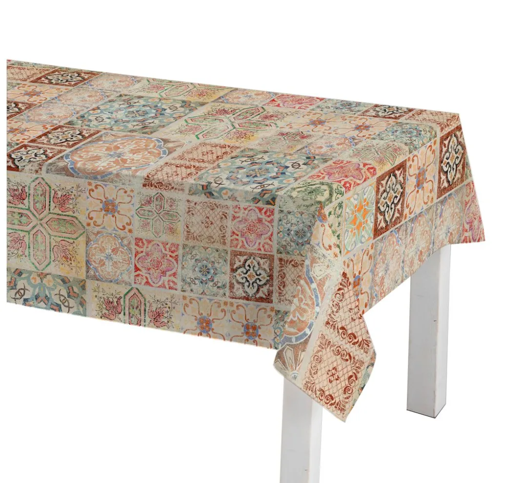 Globaltex Beschichteter Stoff|Stoff Meterware>Baumwoll-Stoff "Fliesen", Acryl beschichtet