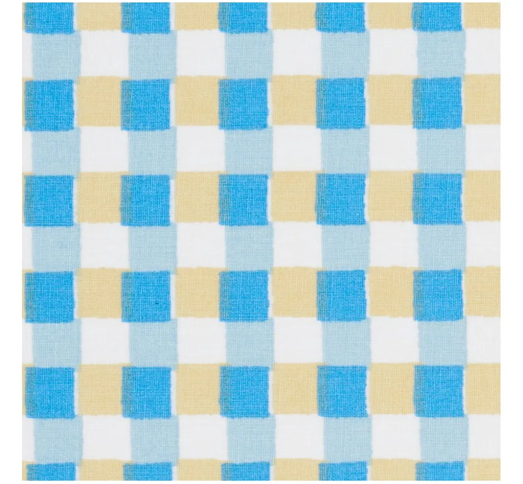 VBS Marktplatz Beschichteter Stoff|Stoff Meterware>Baumwoll-Stoff "Karo-Blau" Acryl beschichtet