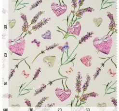 Globaltex Stoff Meterware|Baumwollstoff>Baumwoll-Stoff "Lavanda"