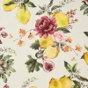 Globaltex Stoff Meterware|Baumwollstoff>Baumwoll-Stoff "Lemon and Roses"