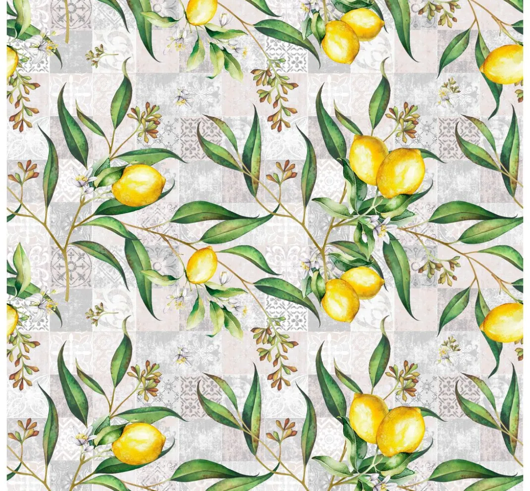 Globaltex Beschichteter Stoff|Stoff Meterware>Baumwoll-Stoff "Limonero", Acryl beschichtet
