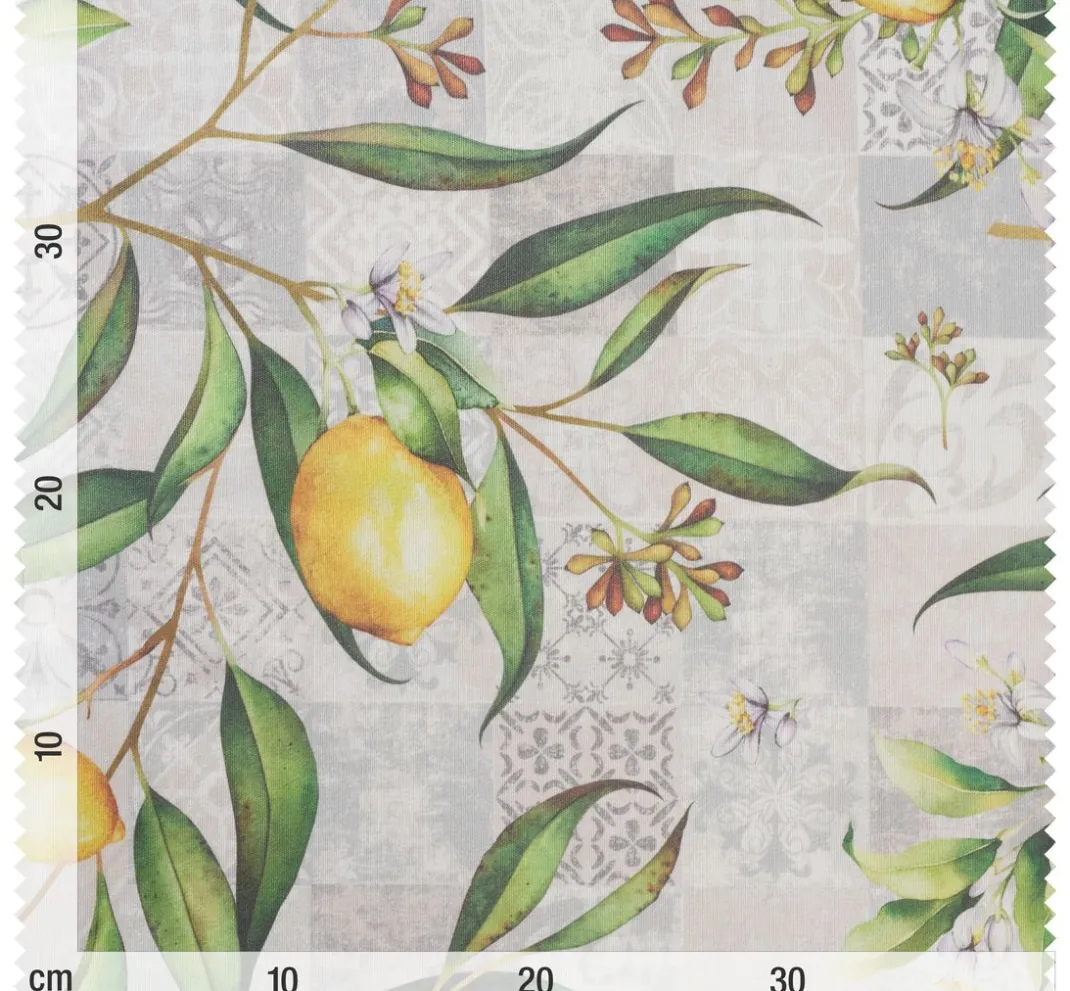 Globaltex Beschichteter Stoff|Stoff Meterware>Baumwoll-Stoff "Limonero", Acryl beschichtet