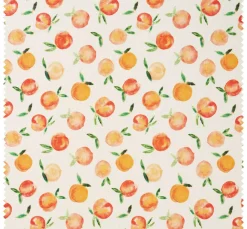 Globaltex Beschichteter Stoff|Stoff Meterware>Baumwoll-Stoff "Orangen", Acryl beschichtet
