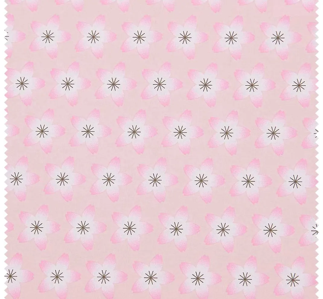 Rico Design Stoff Meterware|Baumwollstoff>Baumwoll-Stoff Popeline "Sakura Blüten Rosé"