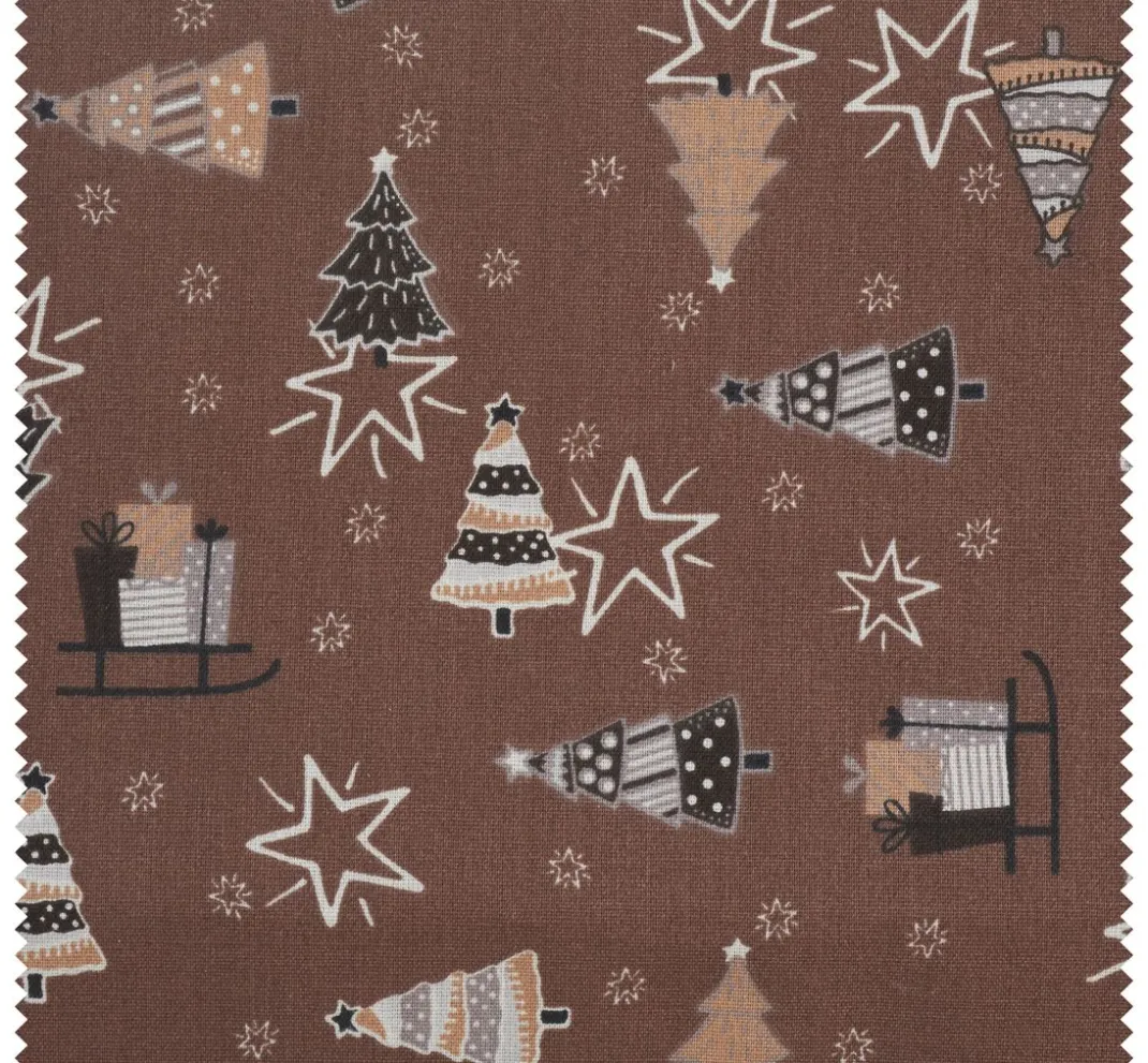 VBS Marktplatz Stoff Meterware|Weihnachtsstoffe>Baumwoll-Stoff "Tannen, Sterne und Geschenke"