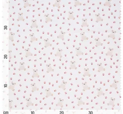 Globaltex Stoff Meterware|Baumwollstoff>Baumwoll-Stoff "Teddy und Tatzen"