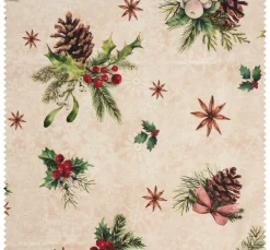 Globaltex Stoff Meterware|Weihnachtsstoffe>Baumwoll-Stoff "Xmas", Acryl beschichtet