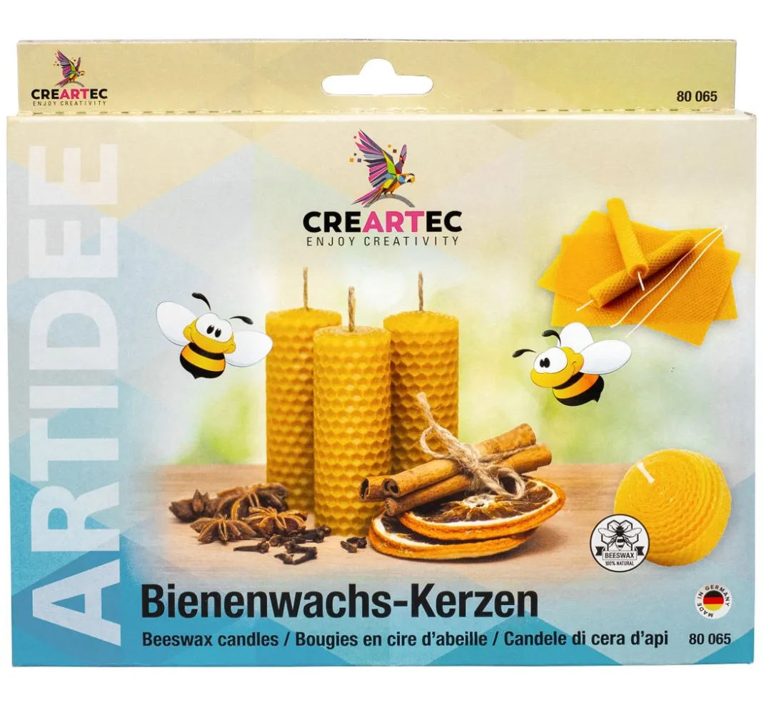 CREARTEC Kerzen Gestalten|Kerzenwachs>Bienenwachswaben-Kerzen Set