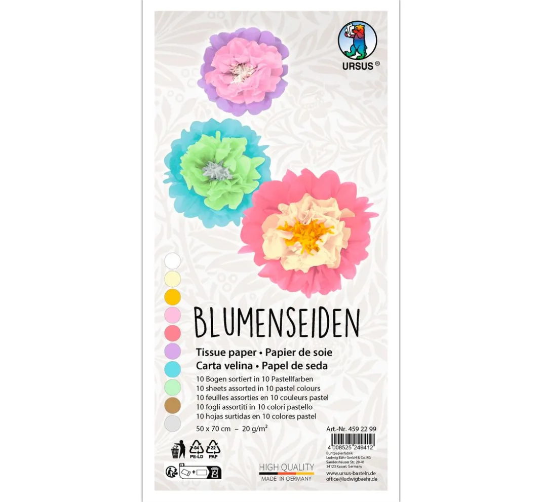 URSUS Seidenpapier & Strohseide>Blumenseiden-Sortiment